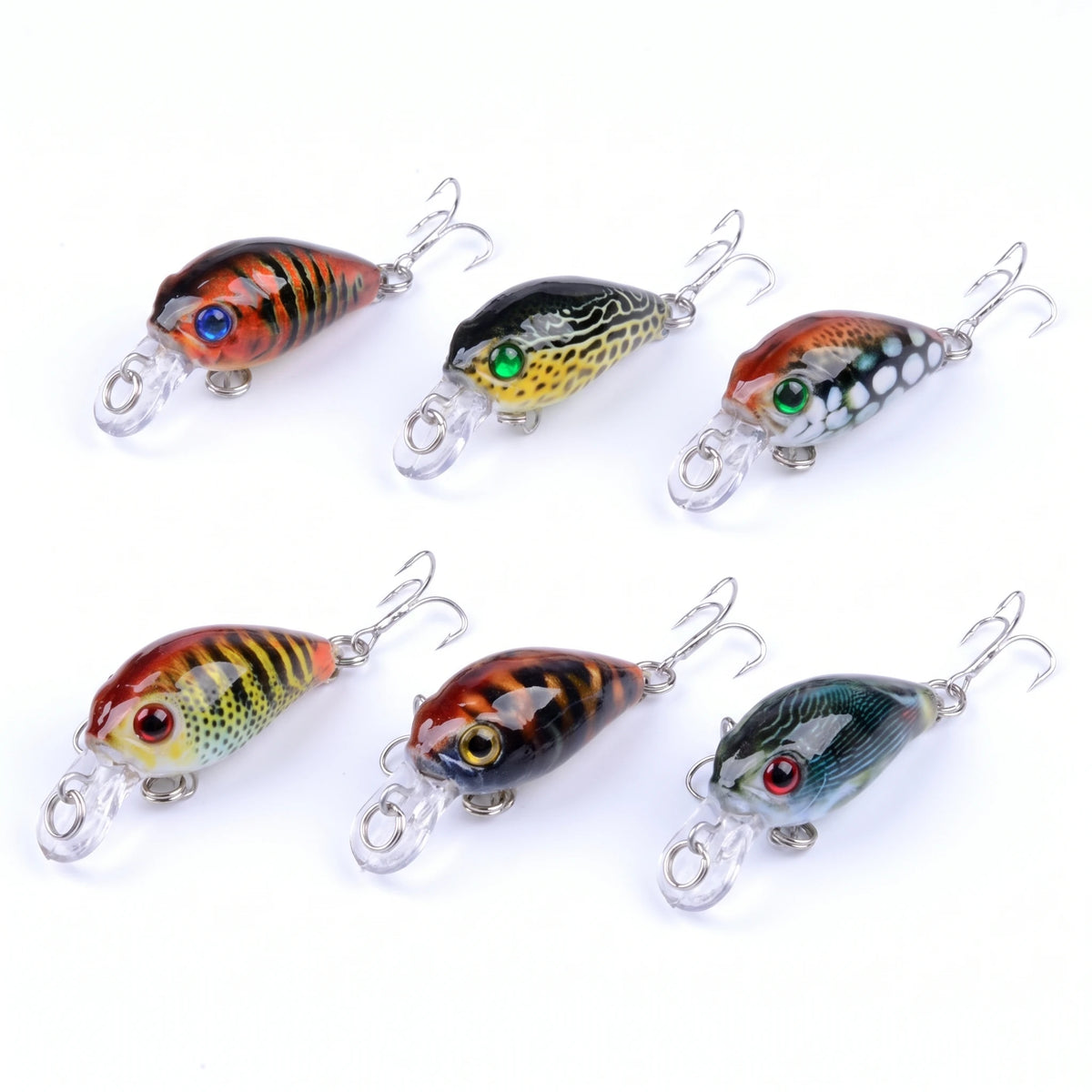 Apex Micro Crank Set 6 Crankbaits voor Baars en Snoekbaars - 6 crankbaits