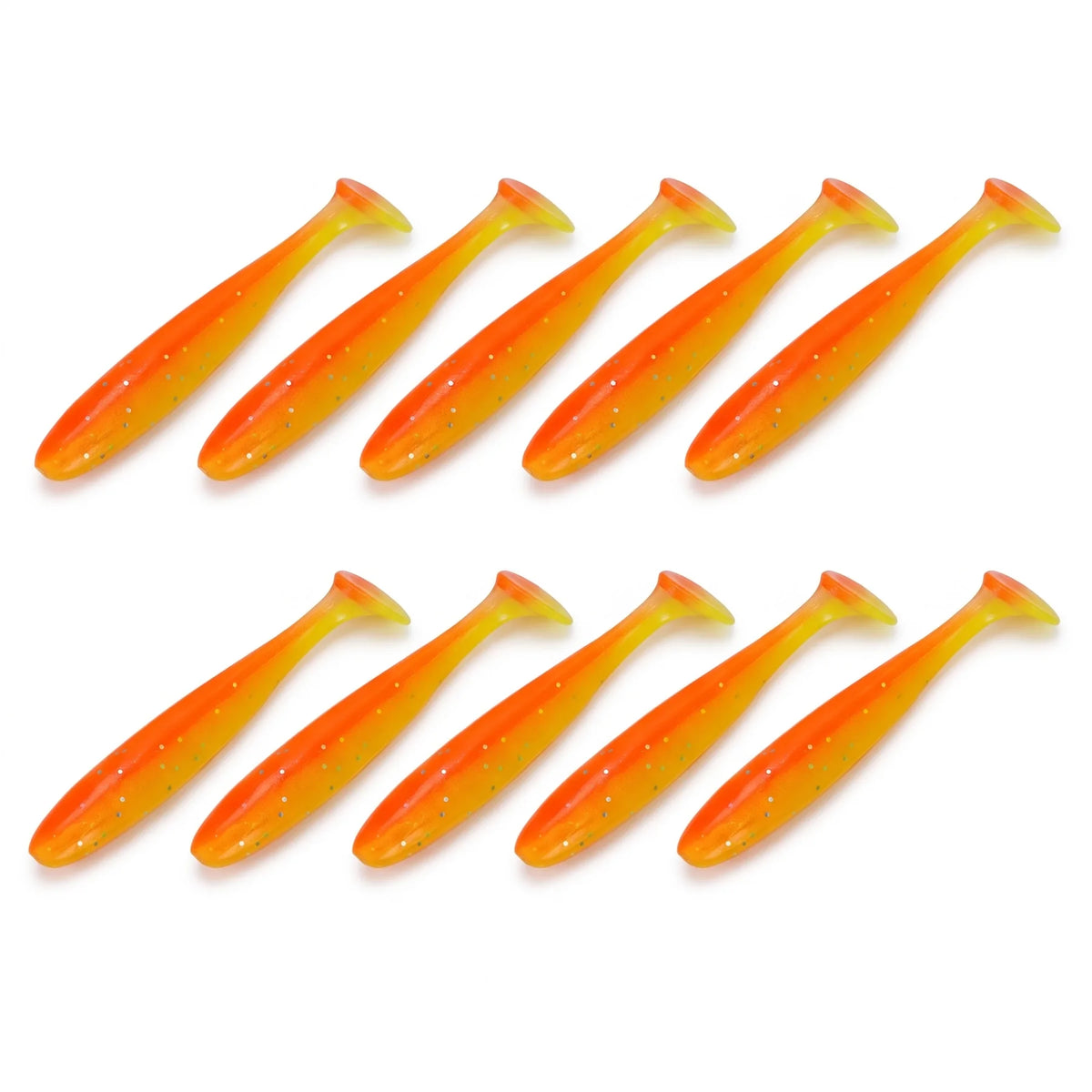 Apex Paddle Tail Shad 7 cm voor Baars en Snoekbaars - oranje