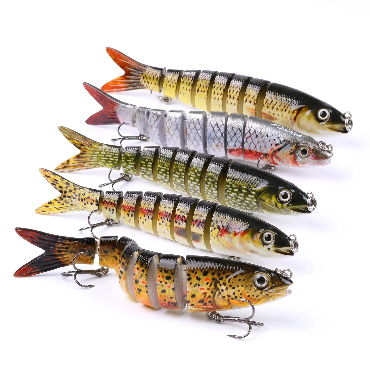 Apex Pike Attack Jointed Swimbait voor Snoek - 5 stuks set b